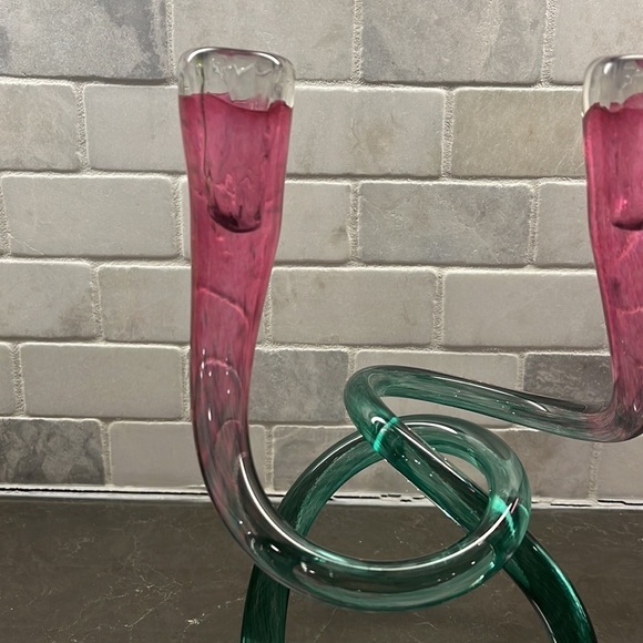 Vittario Venini Zecchin Murano MVM GLASS curl -2 Candle Holder - Picture 3 of 4